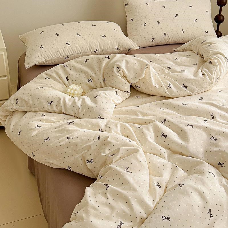 A类全棉母婴级双层纱四件套床上用品2025新款床单被套三件套3