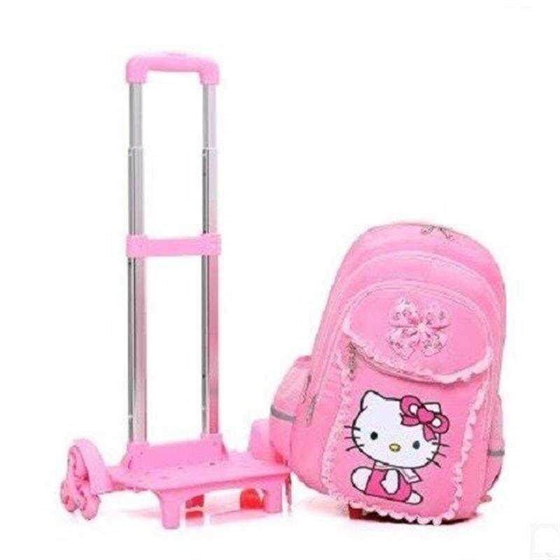 小学生拉杆书包女2-3-4-5年级儿童手拉书包女生拖拉书包女带轮子