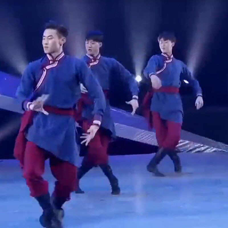 蒙古族绕臂绕腕组合少数民族舞蹈服艺考蒙古服男舞蹈课练习服装新