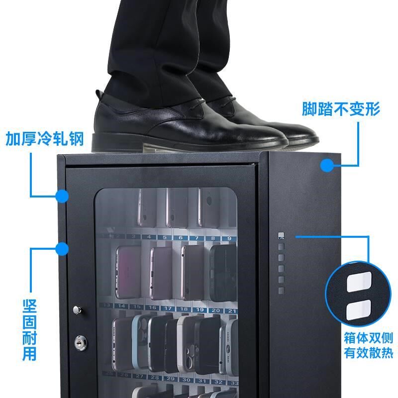 手机保管存放箱带锁透明学生寄存柜收纳盒员工放置餐厅储存柜挂墙