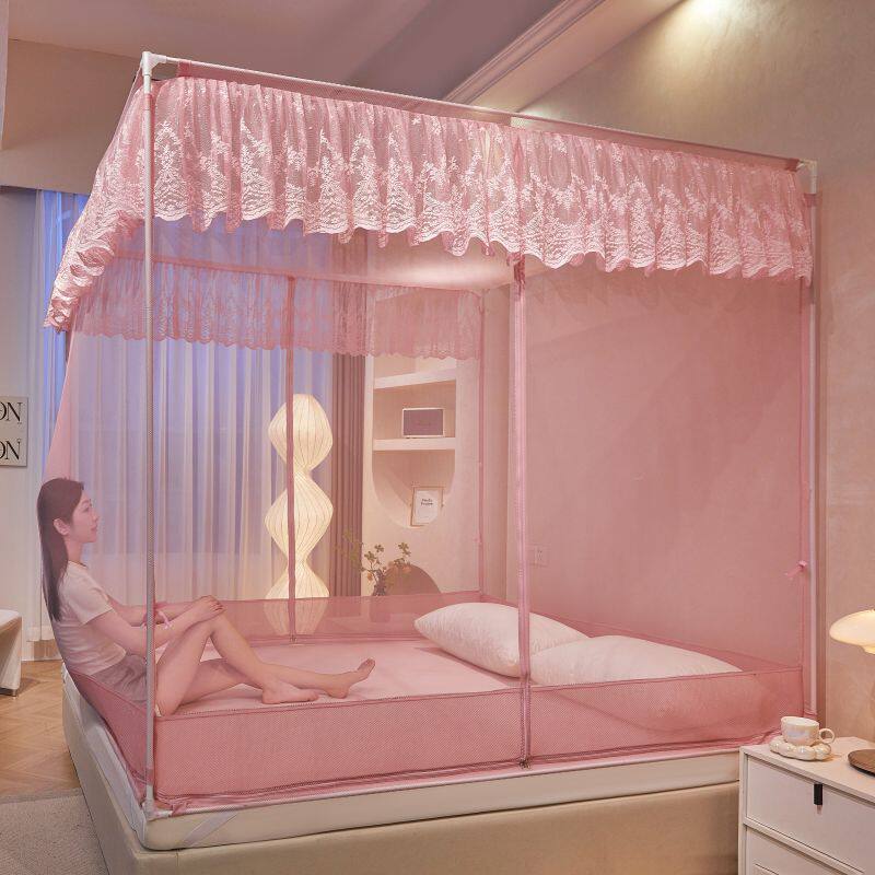 新款外穿杆三开门拉链坐床蚊帐支架加粗加厚婴儿童防摔蒙古包家用