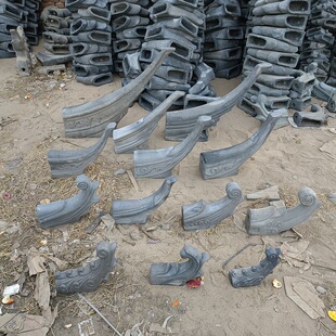 青瓦飞檐翘角古建翘角仿古屋脊翘角博古翘K角五脊六兽跑兽苏式翘