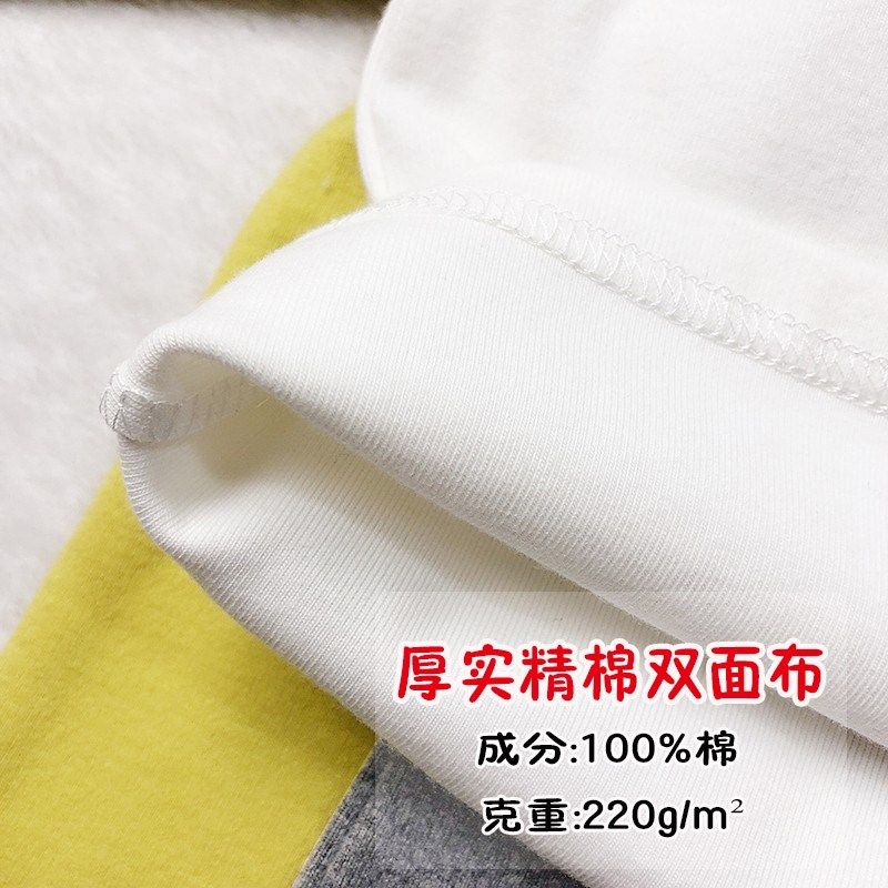 100%纯棉双面布儿童polo衫长袖宝宝T恤衫小童打底衫婴儿内衣秋装