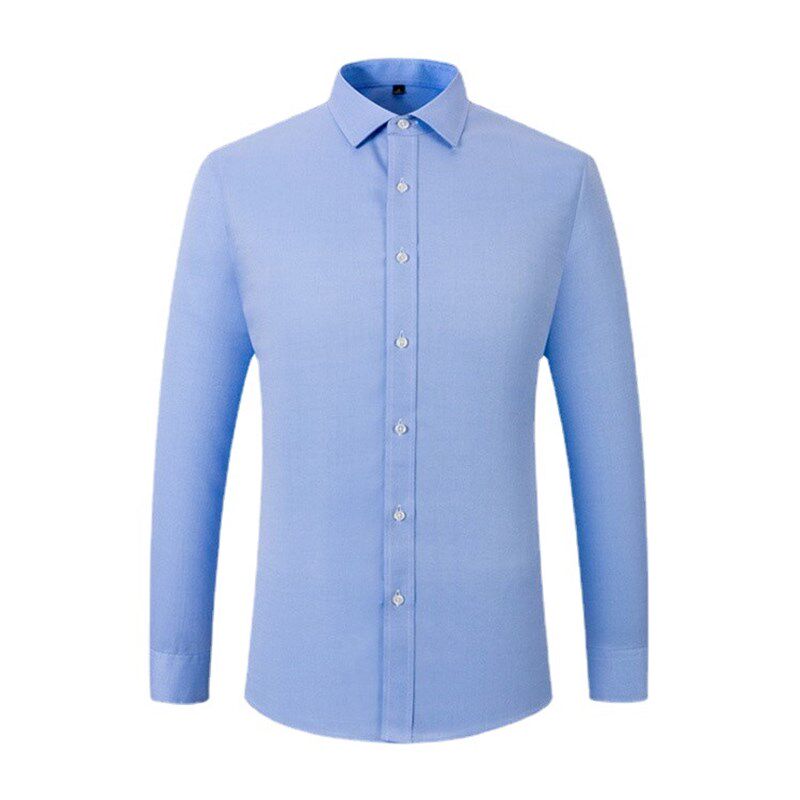 长袖款DP全棉男士衬衣免烫抗皱条纹方领精品商务正装职业衬衫