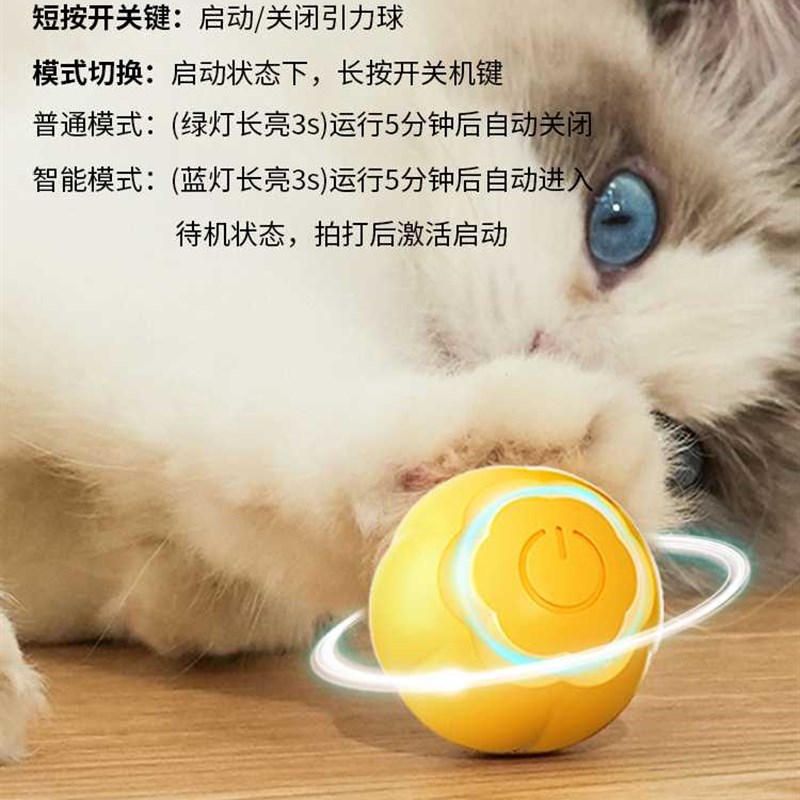 猫咪自动逗猫球电动猫玩具自嗨解闷E逗猫棒成幼小猫狗狗智能用品