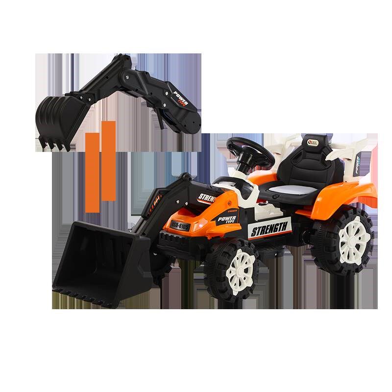 儿童挖掘机男孩四轮充电超大推土机大型勾机电动可坐人全自动玩具
