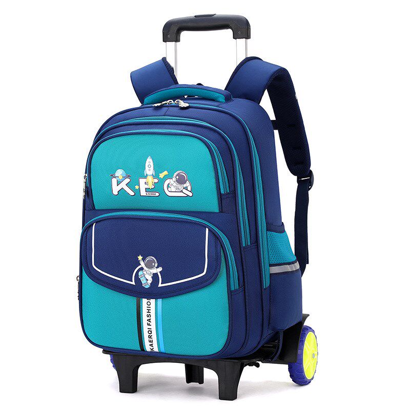新款儿童拉杆书包小学生爬楼梯大轮3-6年级拉杆箱书包男轮子书包