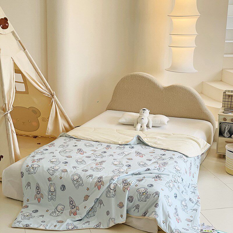 儿童幼儿园夏季午睡薄被子被芯丝滑凉感空调被透气夏凉被单人学生