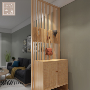 入户门屏风挂钩隔断定制客厅简约现代H家用艺术遮挡玄关置物屏风