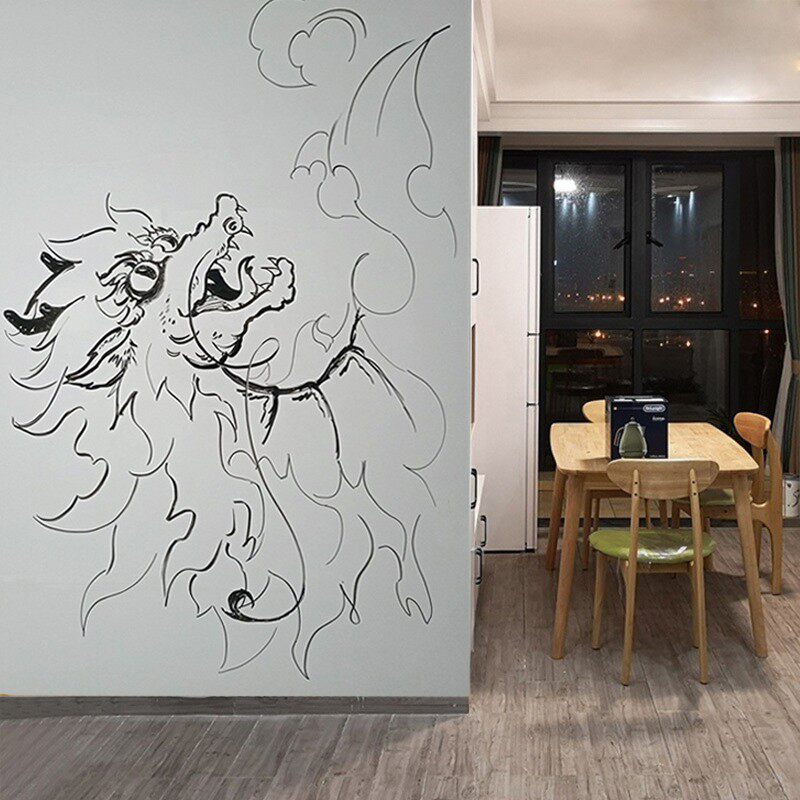 家用无尘磁性墙贴简约平面白板儿童涂鸦绘画可擦移除双层黑板贴纸