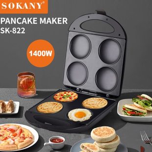 跨境SOKANY822三明治机电饼铛薄饼机烙饼机比萨披萨饼机煎烤机