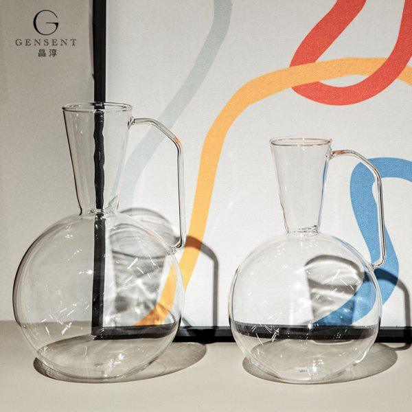晶淳 硼硅玻璃壶 透明水壶醒酒器插花多用装饰器皿样板间装饰,家居饰品,花瓶,淘宝优惠券,粉丝福利购,淘宝优惠卷