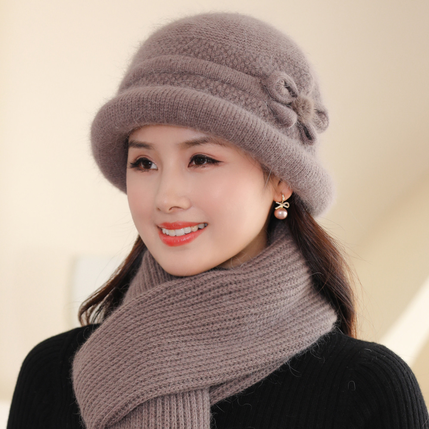 新款中老年人妈妈帽女冬毛线帽老人奶奶冬天老太太加厚保暖针织帽,服饰配件/皮带/帽子/围巾,帽子,淘宝优惠券,粉丝福利购,淘宝优惠卷