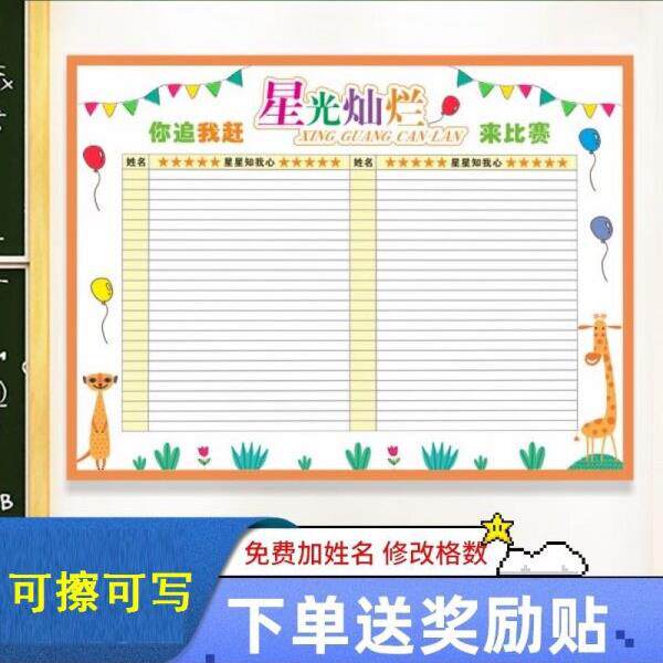 班级量化考核表布置评比栏评比表幼儿园表扬墙贴文化布置比拼小学