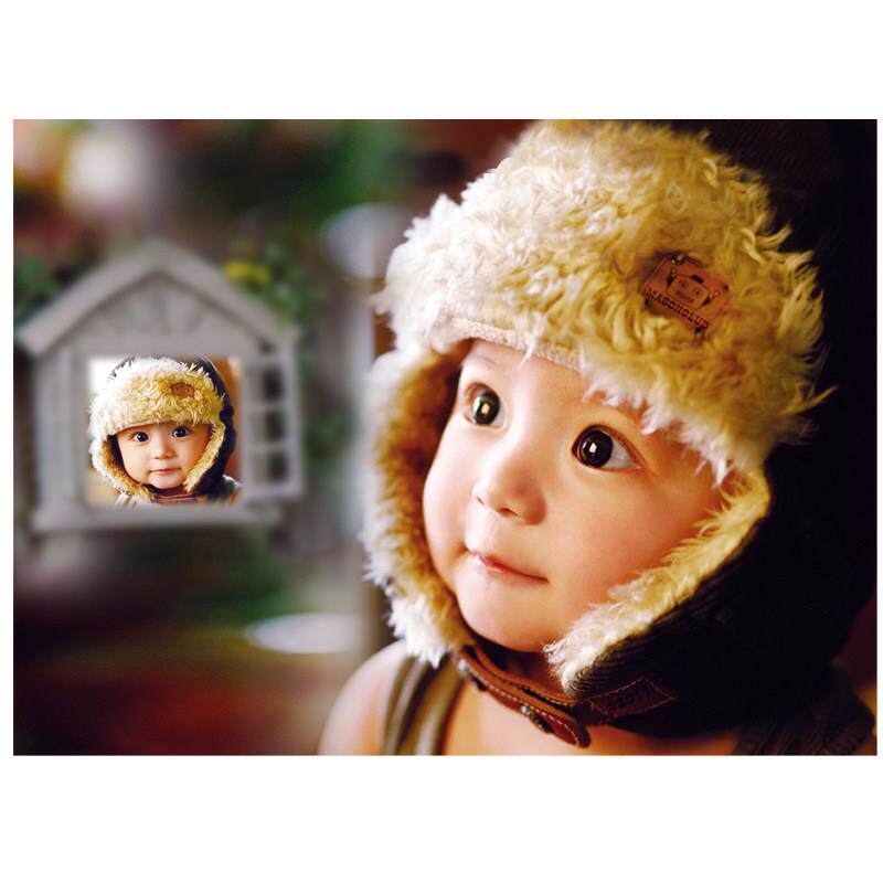 可爱男大眼睛宝宝bb画报漂亮女宝宝图片海报婴儿新生墙贴备孕胎教