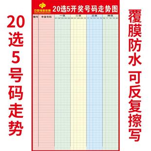 福彩投注站用品 20选5开奖号码走势图贴图玩法白板笔可擦海报3168
