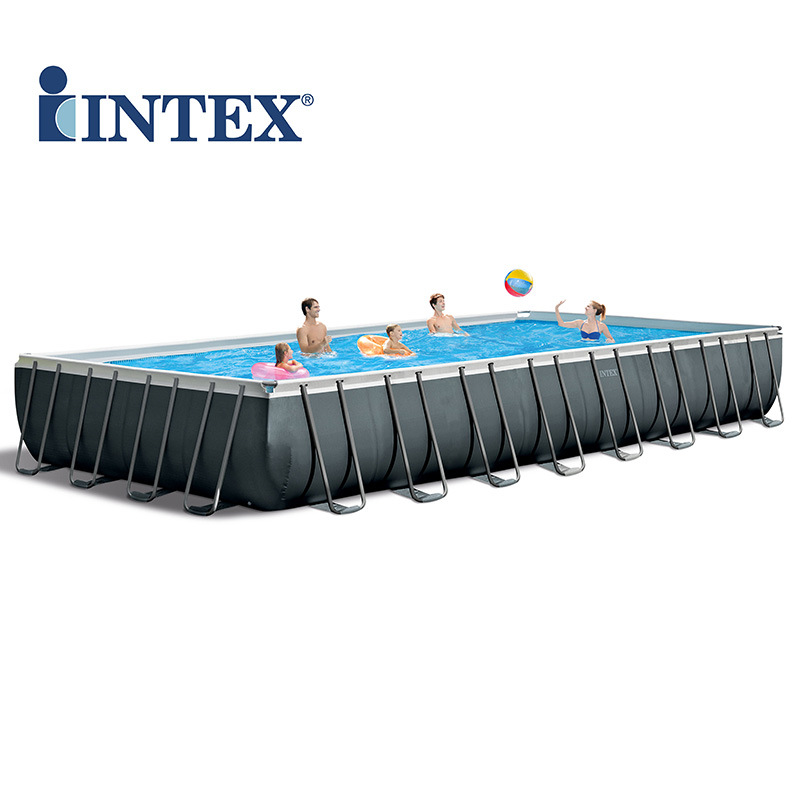 INTEX26374支架游泳池加厚儿童家用大型泳池可折叠管架水池养鱼池