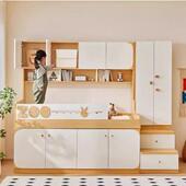 定制儿童半高床榻榻米带衣柜书桌小户型男孩女孩上床下桌柜组合床