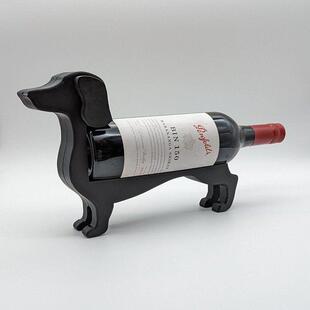 Holder 一个创意 Bottle Wine 可爱腊肠狗红酒架摆件 Dachshund
