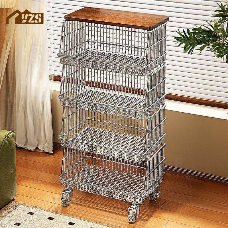 中古小推车客厅零食置物架落地移动厨房果蔬篮多功能家用收纳柜子,收纳整理,整理架/置物架/收纳架,淘宝优惠券,粉丝福利购,淘宝优惠卷