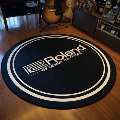 Roland架子鼓爵士鼓圆形地毯电鼓防滑地垫隔音降噪可定制琴行logo