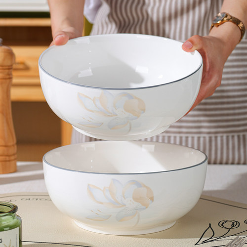 陶瓷大汤碗家用2025新款高颜值加厚防烫大容量装汤盛汤大号碗汤盆