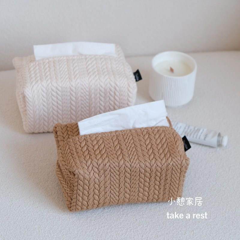 北欧ins麦穗纹理抽纸盒奶油系布艺纸巾盒车用纸巾收纳盒,收纳整理,纸巾盒,淘宝优惠券,粉丝福利购,淘宝优惠卷