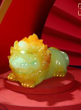 原创獬豸摆件茶宠创意变色家居客厅桌面装饰品茶具配件办公室送礼