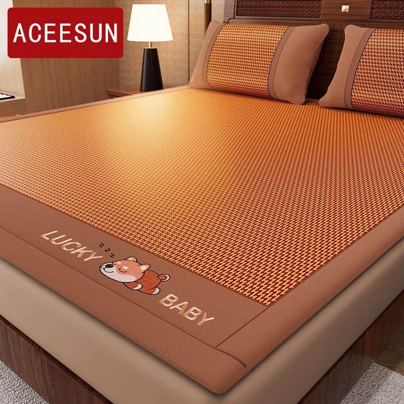 日本凉席竹席2025新款夏天冰丝席母婴天然藤席双面冬夏两用床笠款,床上用品,竹席,淘宝优惠券,粉丝福利购,淘宝优惠卷