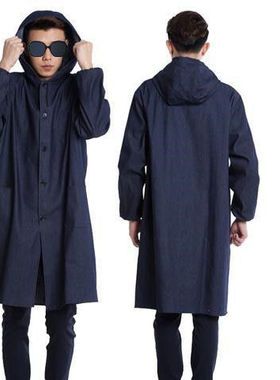 牛仔大褂工作服男长n款蓝大褂耐脏防尘搬运服加厚耐磨劳保服罩衣