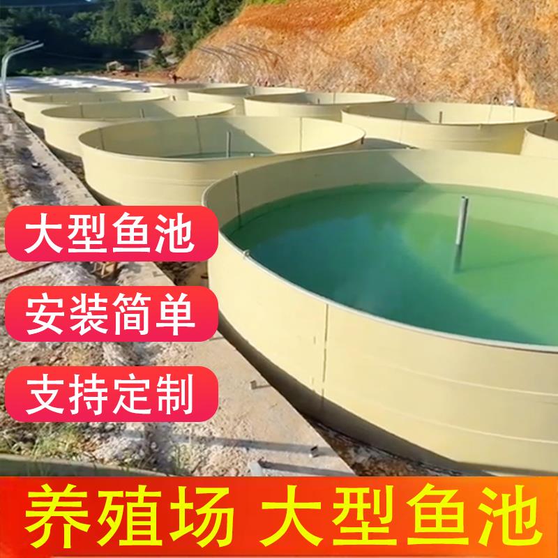 PP圆形鱼池大型高密度水产养殖循环系统鱼苗虾苗孵化塑料桶池定制