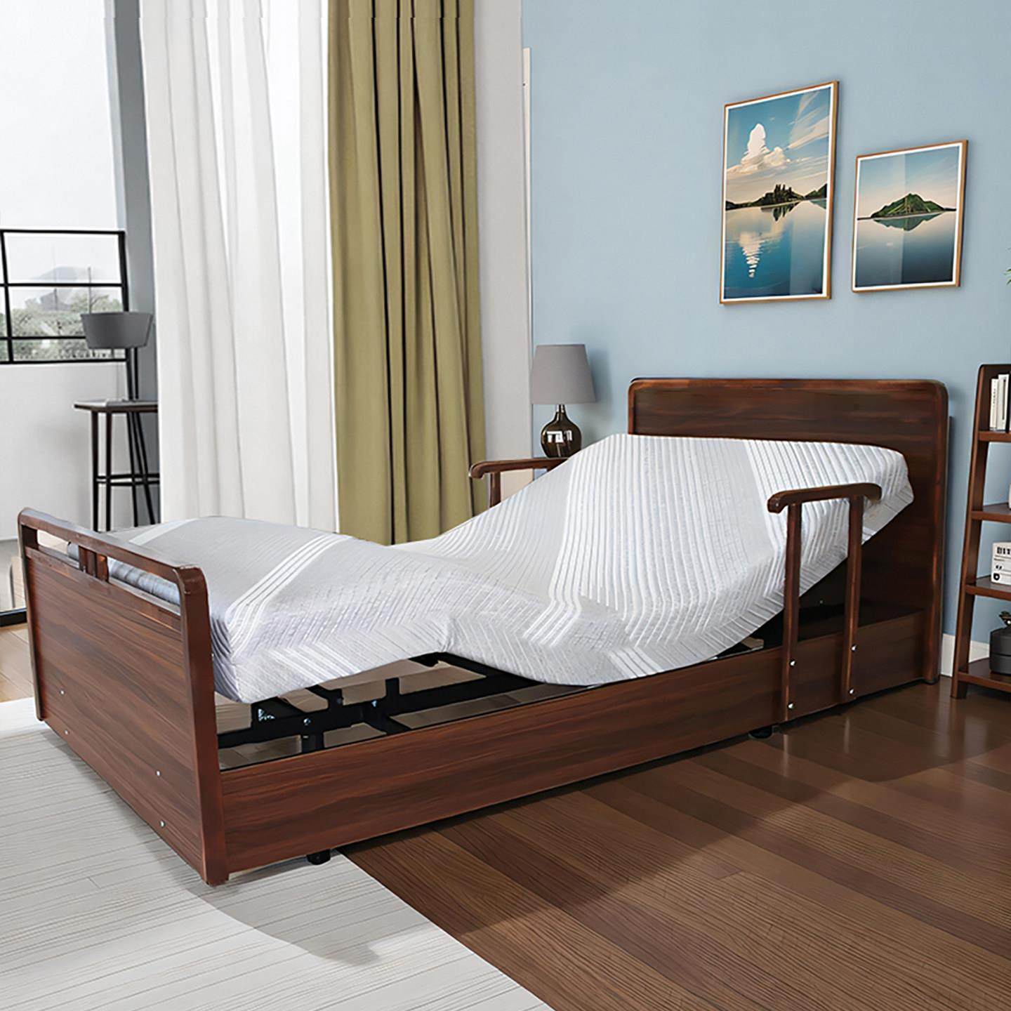 居家养老升降多功能护理床1.2米老年人全自动家用电动实木带扶手,住宅家具,适老电动床,淘宝优惠券,粉丝福利购,淘宝优惠卷
