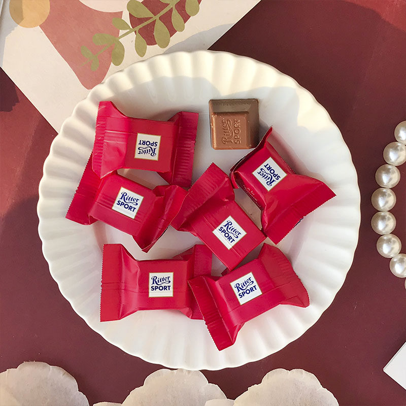 RitterSport瑞特滋德国进口夹心牛奶巧克力独立包装结婚伴手礼糖