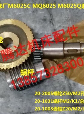 武汉机床厂M6025C MQ6025 M6025Q磨床配件20-2005蜗轮20-1031蜗杆