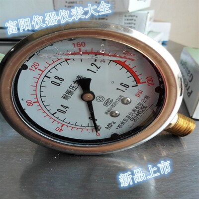 YTN-60油压表 0-1.6MPA YN-60耐震压力表 杭州东亚仪表