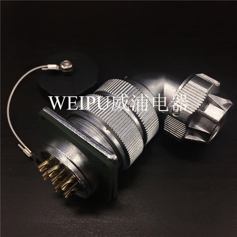 威浦防水IP67航空插头插座WF40-5-9-15-26-31芯TU/KZ 连接器 弯