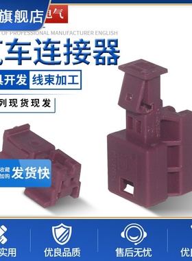 汽车接插件奔驰全系座椅通风插头紫色2P/2孔 4-1355470-1 TE/泰科