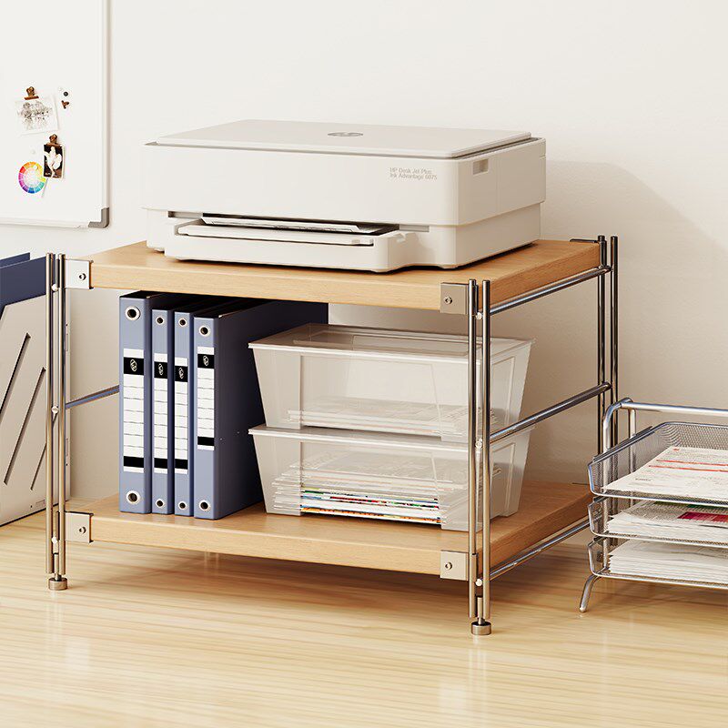 桌面打印机置物架小型双层复印机收纳架子多功能办公室主机放置架