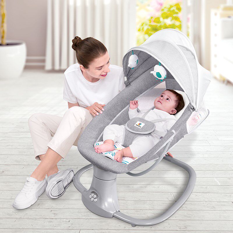 哄娃新生婴儿电动摇椅 幼儿安抚摇篮 I宝宝可躺可坐靠背可调摇摇
