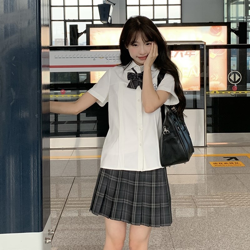 东京岁时记cJK制服套装基础款风琴褶日系学院风衬衫百褶裙两件套