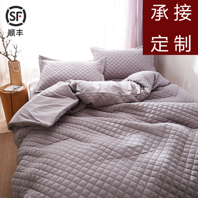 加厚保暖全棉水洗棉夹棉被套定制纯棉加棉绗缝空调被两用被罩订做,床上用品,被套,淘宝优惠券,粉丝福利购,淘宝优惠卷