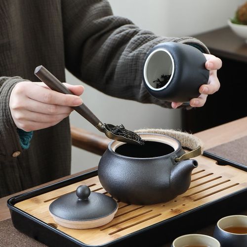 简约功夫泡茶小套装茶具外出便携陶瓷泡茶壶一壶四杯旅行家用茶具
