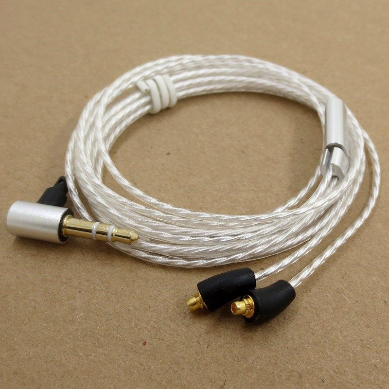 MMCX耳机f线榭兰图T8ie手机连接音频线带麦克风镀银线材