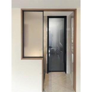 压克力化妆室半墙超白钢化玻璃隔断屏风淋浴室干区洗手台厕所