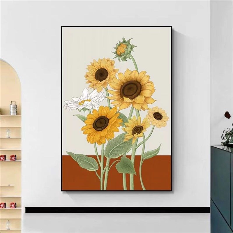 电表箱遮挡画墙壁盒电闸箱定制家用铝合金电盒盖子电表盒装饰免孔