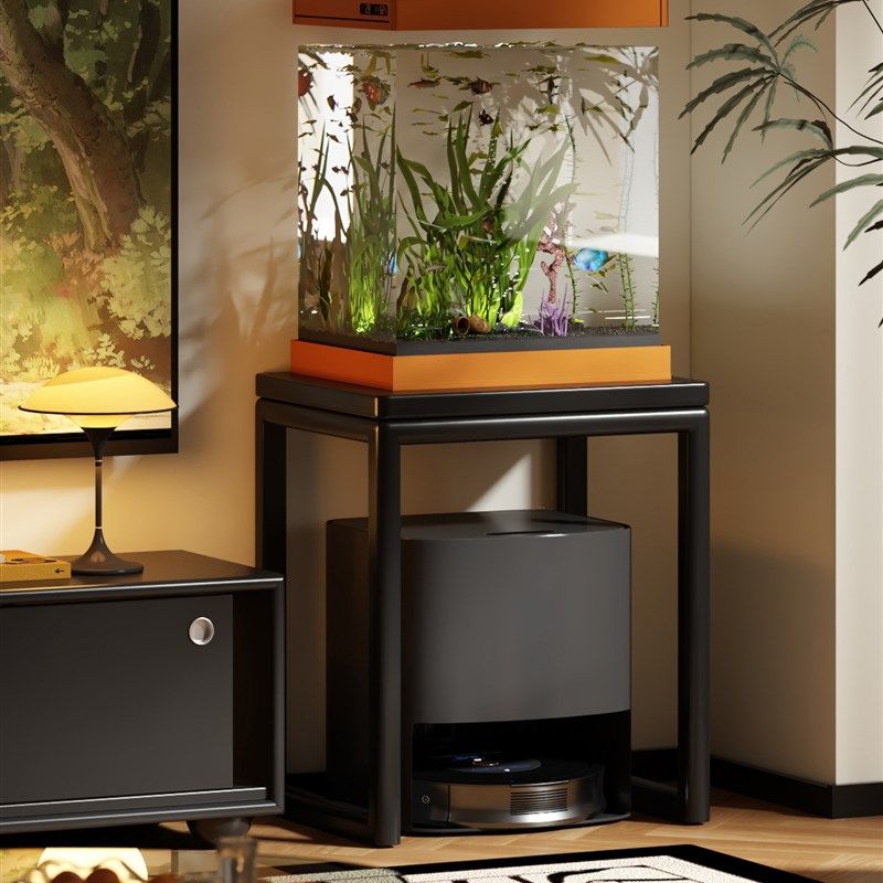 扫地机器人柜基站客厅实木置物架可移动沙发边柜云鲸科沃斯收纳柜