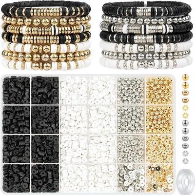 Clay Beads Bracelet Making Friendship Letter Beads For Girls