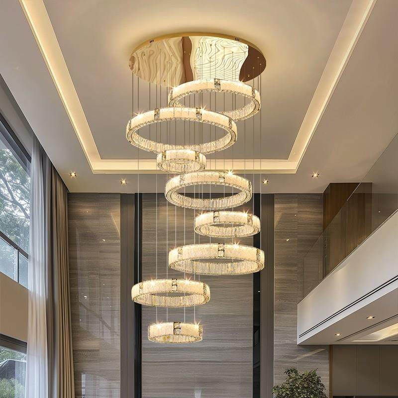 别墅覆式楼吊灯现代简约中空跃层loft轻奢高档新款挑空客厅大吊灯,家装灯饰光源,LOFT/复式住宅/楼梯吊灯,淘宝优惠券,粉丝福利购,淘宝优惠卷