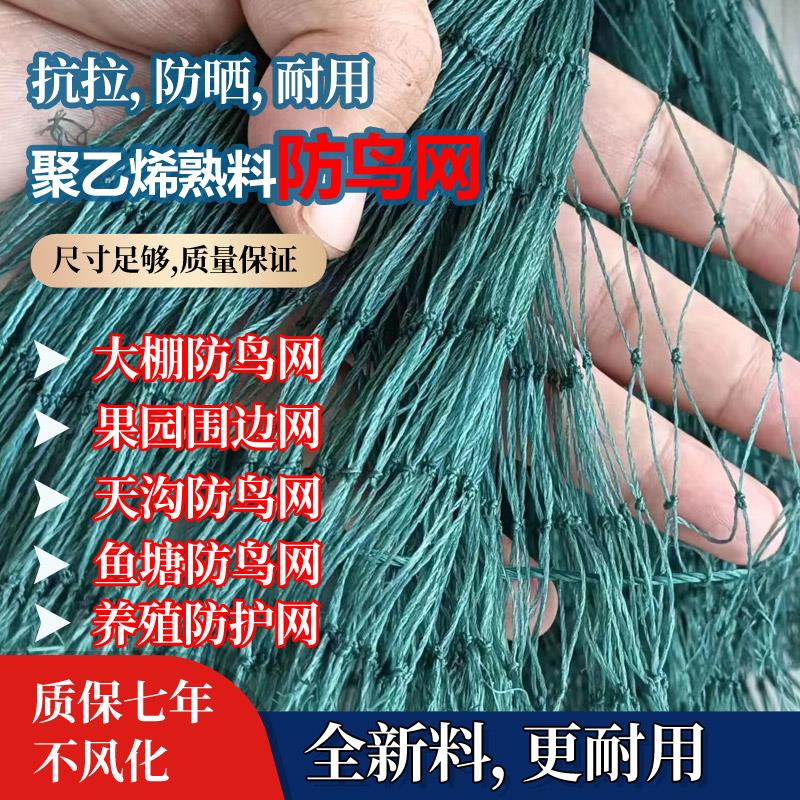 葡萄避雨棚天沟防鸟网大棚放风口四周围边网养殖网鱼塘防鸟养鸡网