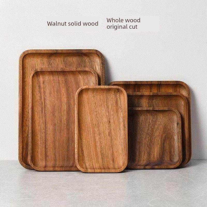 核桃实木矩形餐盘小托盘茶盘金合欢木咖啡盘零食干果盘平板,餐饮具,果盆/果盘/果篮,淘宝优惠券,粉丝福利购,淘宝优惠卷